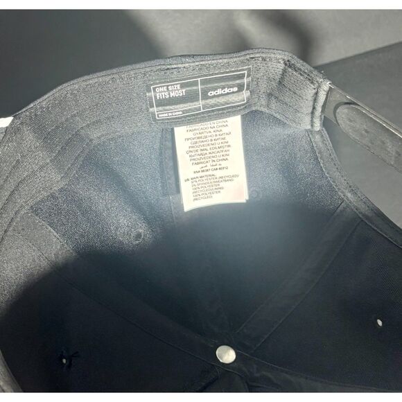 Adidas Black Rope Trim Baseball Hat Owl Logo Adjustable Cap One Size Fits Most - Picture 5 of 6